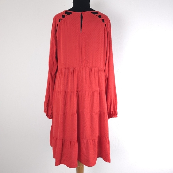 Skies are blue ruffle tiered dress L - Picture 3 of 13